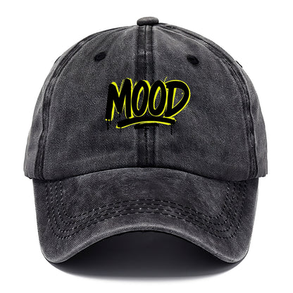 Bold typography design - "MOOD" - current state, feeling it - Classic Cap - Graphite