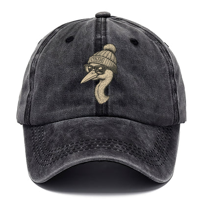 Toledo Great Blue Heron wearing Toledo beanie with pom pom and wayfarer sunglasses - Classic Cap - Graphite