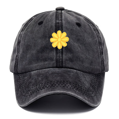 Gorra clásica Pandaize con diseño floral bordado en amarillo. Gorra de béisbol ajustable para hombre y mujer. Protección solar. Estilo casual y deportivo.