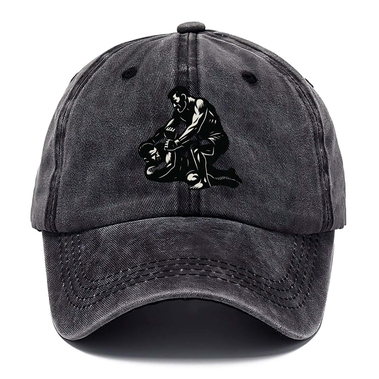 MMA fighter in ground submission hold - Classic Cap - Graphite