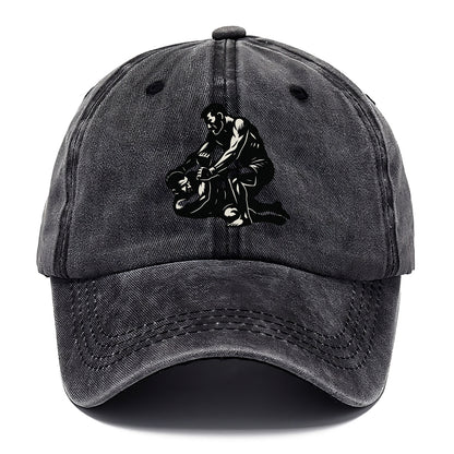 MMA fighter in ground submission hold - Classic Cap - Graphite