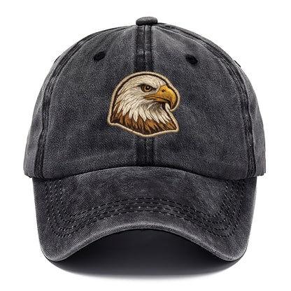 EAGLE HEAD PROFILE - majestic bald eagle in brown, white and gold , American pride - Classic Cap - Graphite
