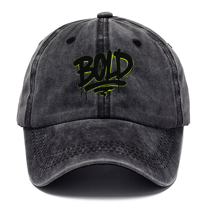 Bold typography design - "BOLD" - courageous, standing out - Classic Cap - Graphite