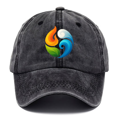 Four Elements Dance - Fire orange, water - Classic Cap - Graphite