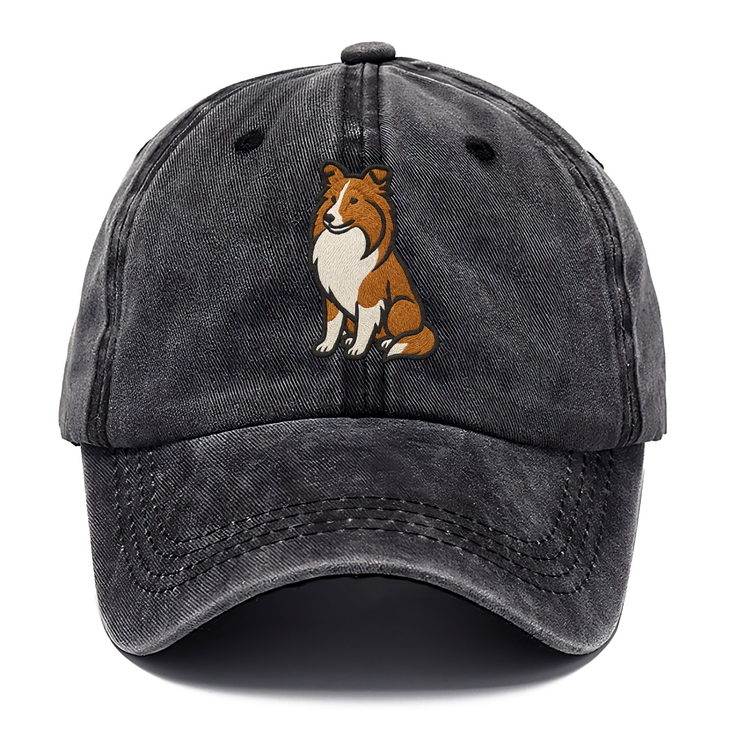 Shetland Sheepdog - Sable and white embr Classic Cap - Graphite