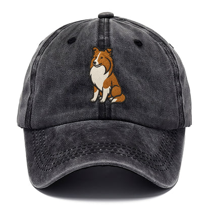 Shetland Sheepdog - Sable and white embr Classic Cap - Graphite