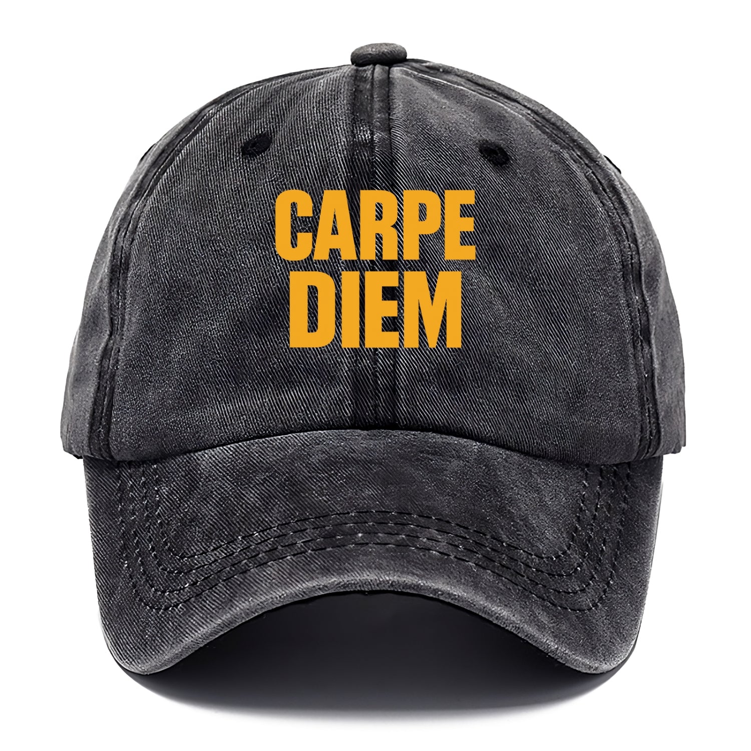 Bold typography design - "CARPE DIEM" - seize the day - Classic Cap - Graphite