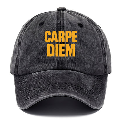 Bold typography design - "CARPE DIEM" - seize the day - Classic Cap - Graphite