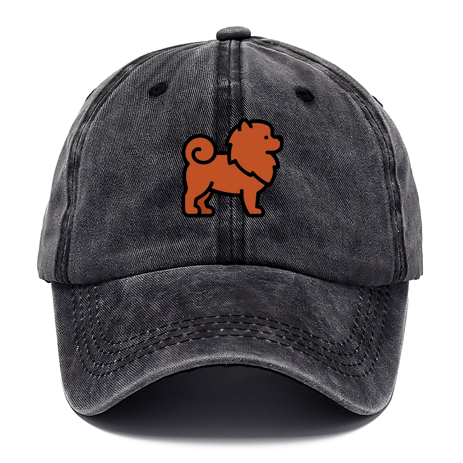 Chow Chow - Red fluffy flat side profile - Classic Cap - Graphite