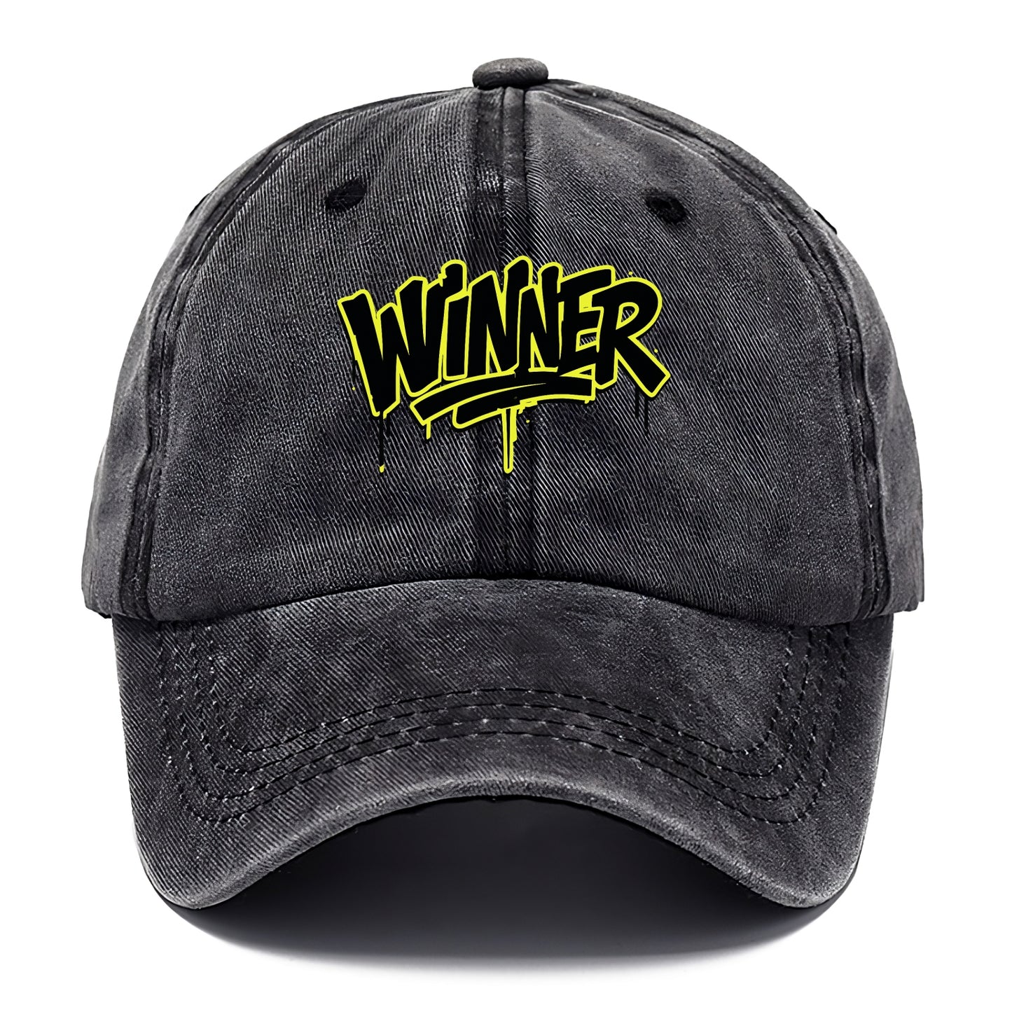 Bold typography design - "WINNER" - victorious mindset, champion - Classic Cap - Graphite