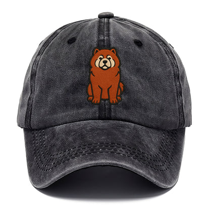 Chow Chow - Red fluffy sitting pose - Classic Cap - Graphite