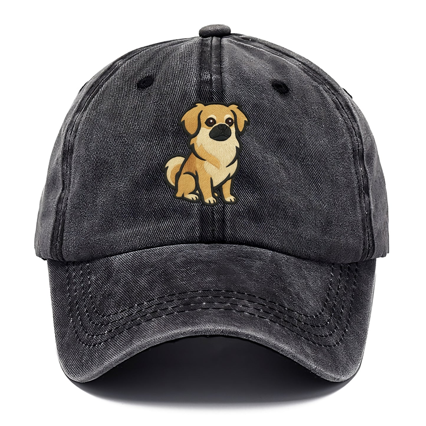 Tibetan Spaniel - Fawn small dog embroidered design - Classic Cap - Graphite