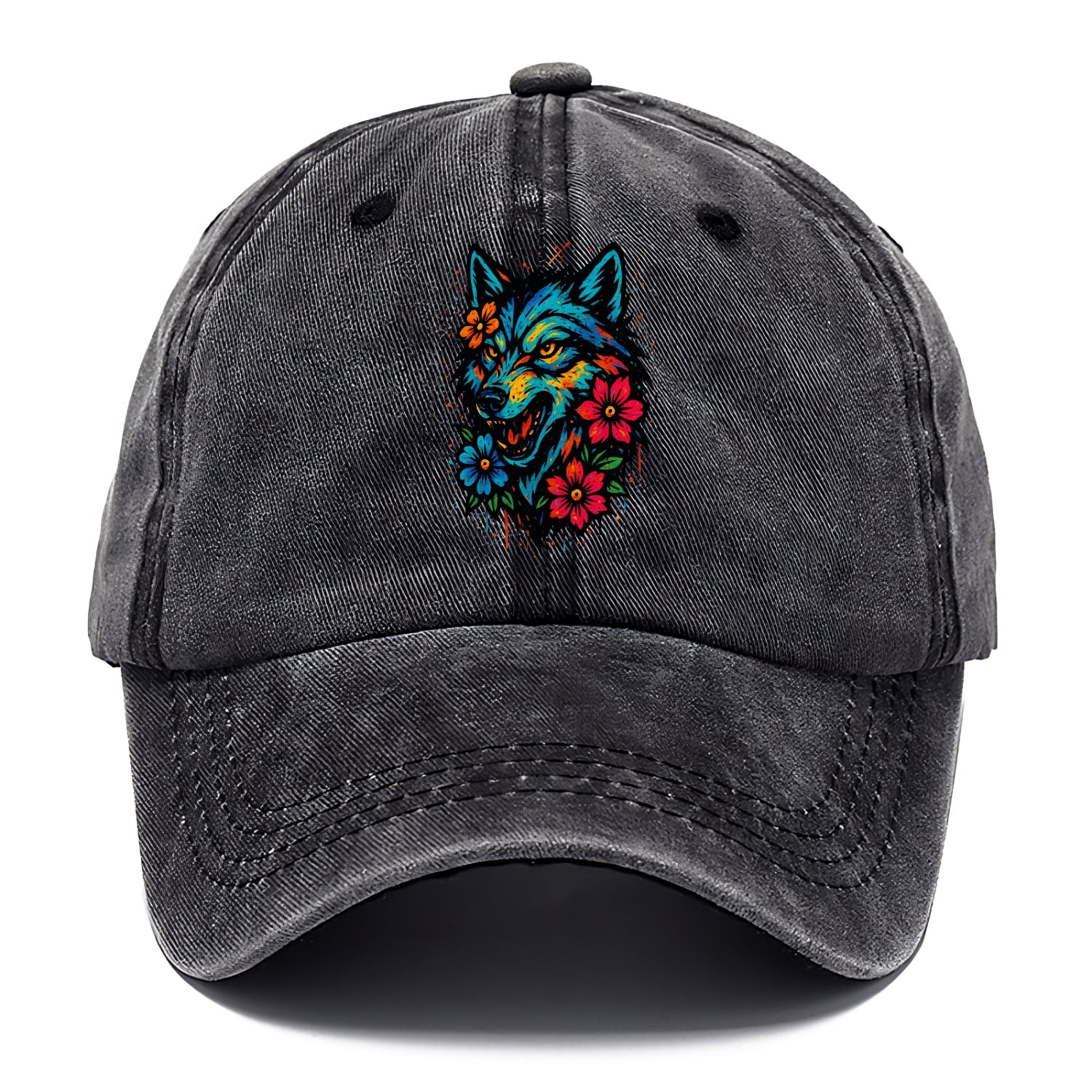 Floral Wolf Garden  - Classic Cap - Graphite