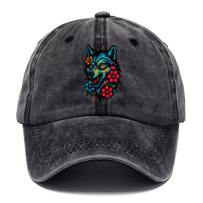 Floral Wolf Garden  - Classic Cap - Graphite