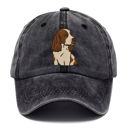 English Cocker Spaniel - Liver and white embroidered design - Classic Cap - Graphite