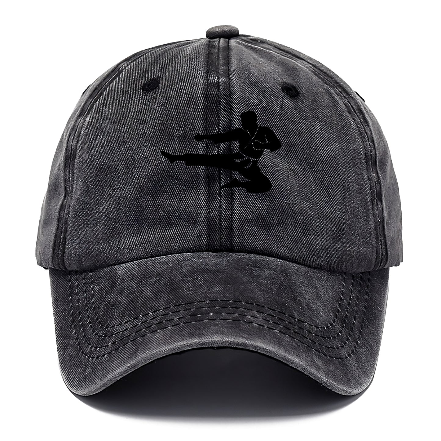 Martial artist flying kick - Classic Cap - Graphite