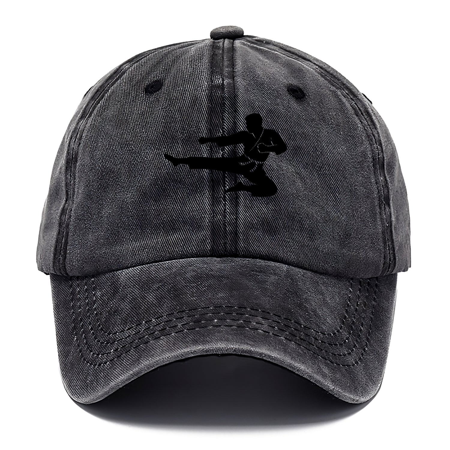 Martial artist flying kick - Classic Cap - Graphite