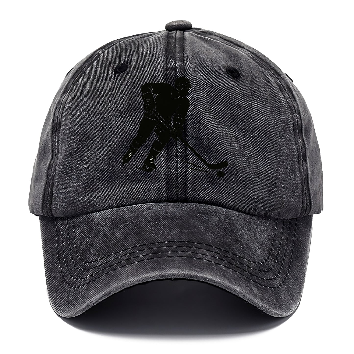 Ice hockey player shooting puck - Classic Cap - Graphite