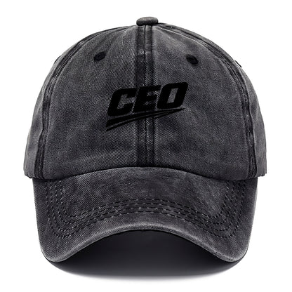 Bold typography design - "CEO" - chief executive, running things - Classic Cap - Graphite
