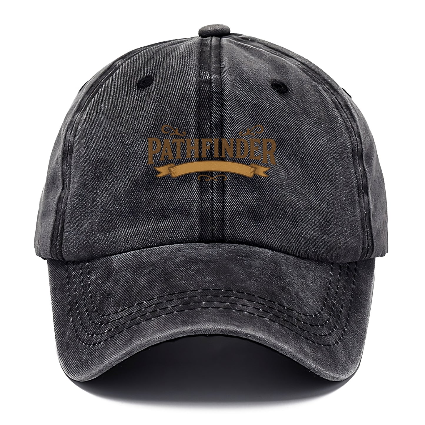 Bold typography design - "PATHFINDER" - finding the way, leading others - Classic Cap - Graphite
