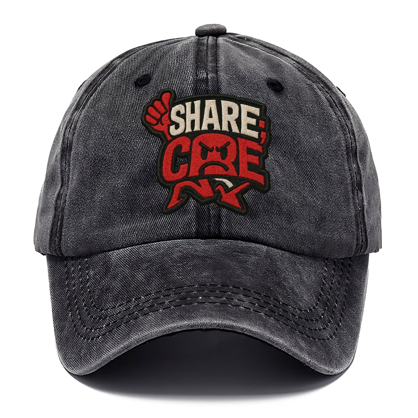 SHARE;CARE TOO MUCH Oversharer Green Hat - Classic Cap - Graphite