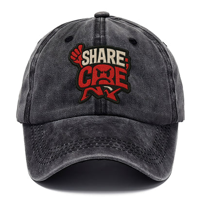 SHARE;CARE TOO MUCH Oversharer Green Hat - Classic Cap - Graphite