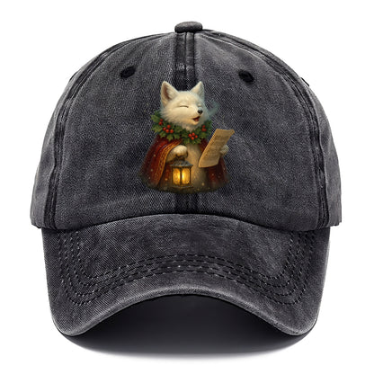 Snowbound Arctic Fox Caroler  - Classic Cap - Graphite