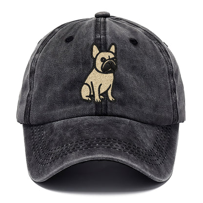 French Bulldog Fawn Colored Clean Sitting Pose Classic Cap - Graphite