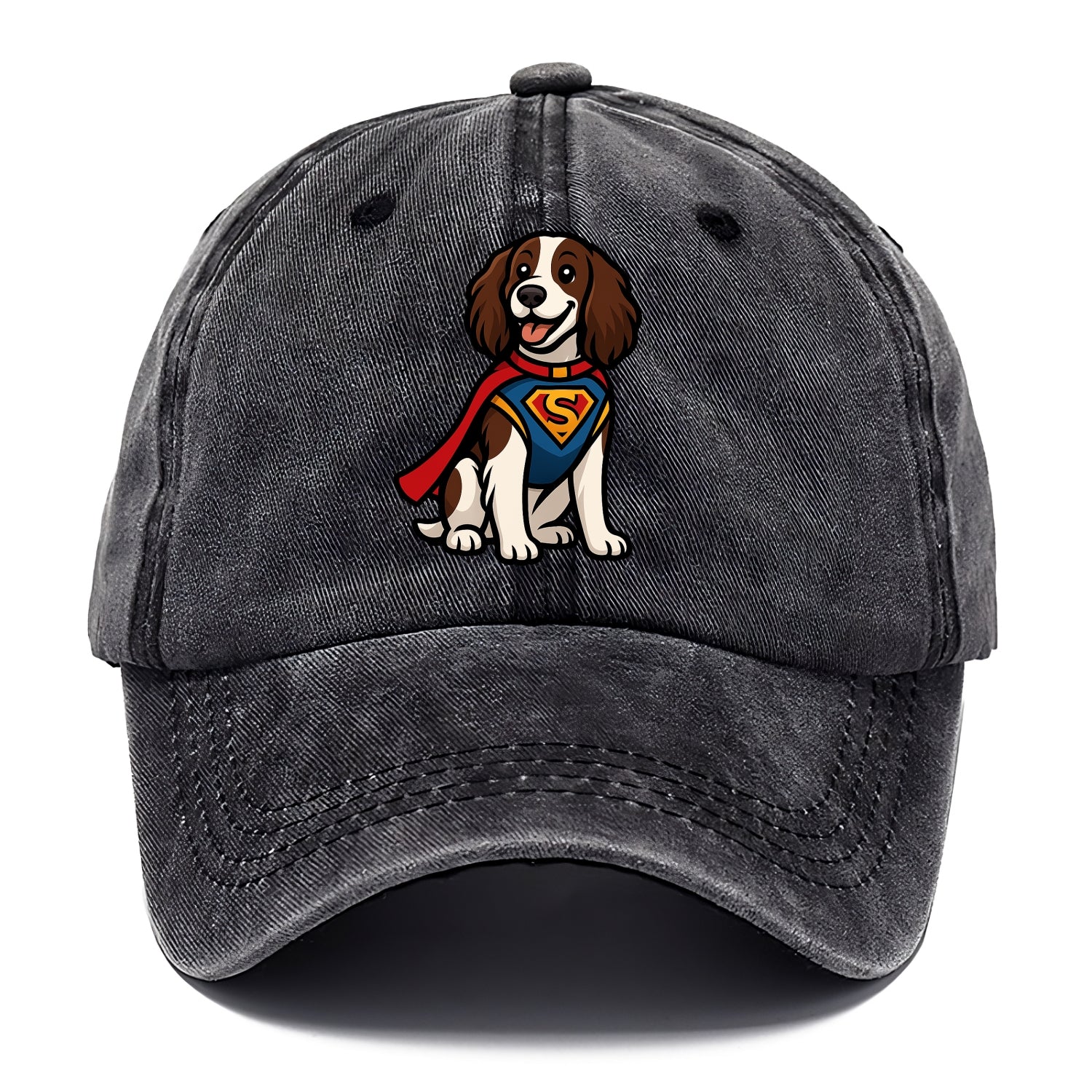 Springer Spaniel Friendly Hero  - Classic Cap - Graphite