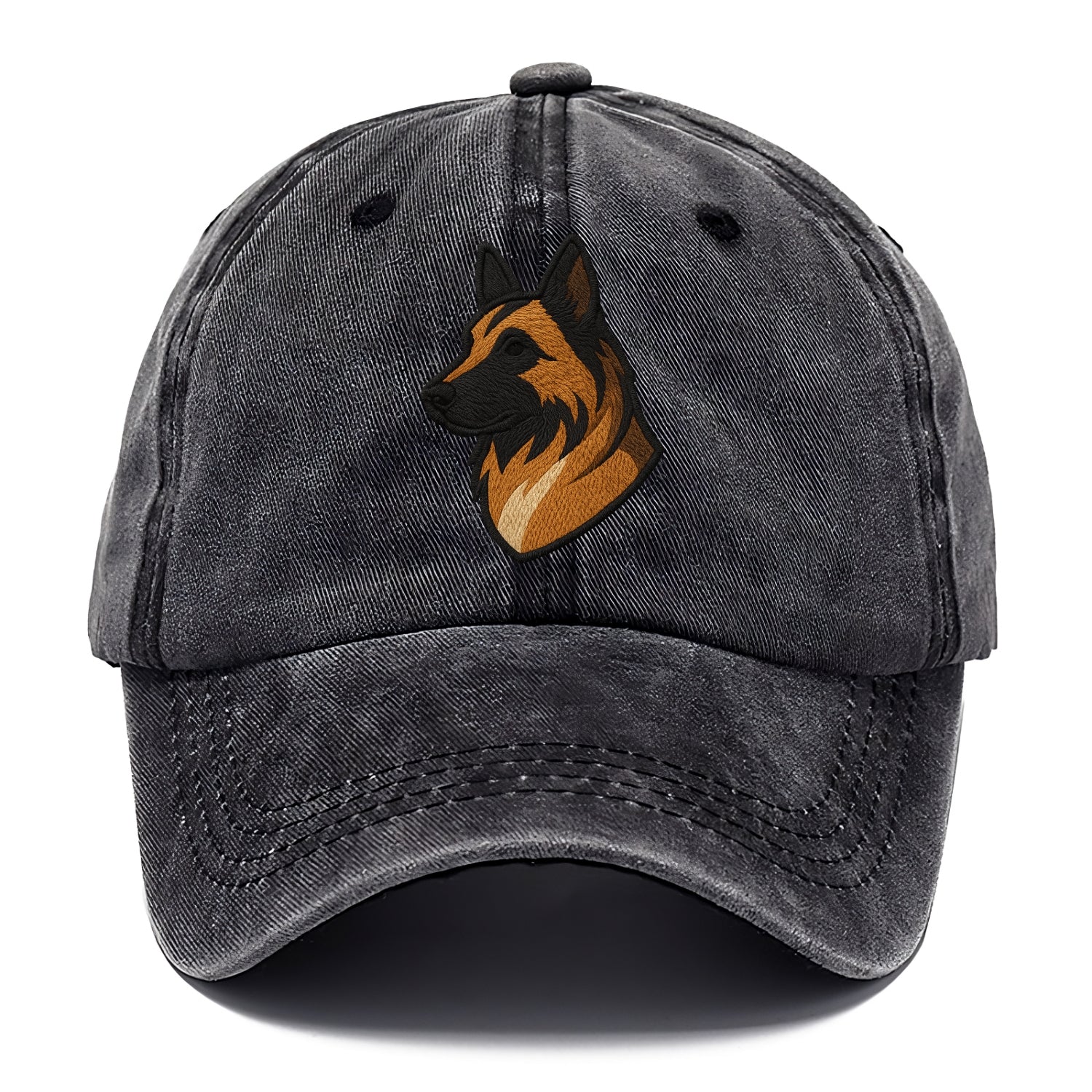 Belgian Tervuren - Fawn with black overlay embroidered design - Classic Cap - Graphite