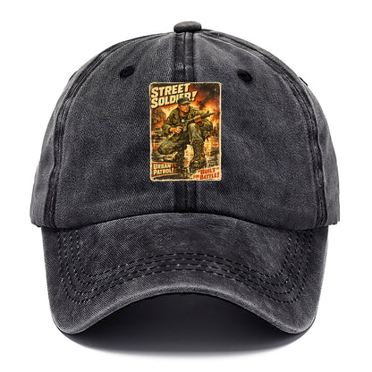 COMBAT READY | Military boots on wet pavement | Street soldier | Urban patrol | Ready - Classic Cap - Graphite