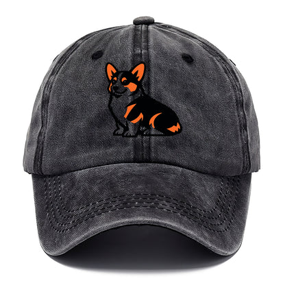 Tricolor Corgi Charm - Classic Cap - Graphite
