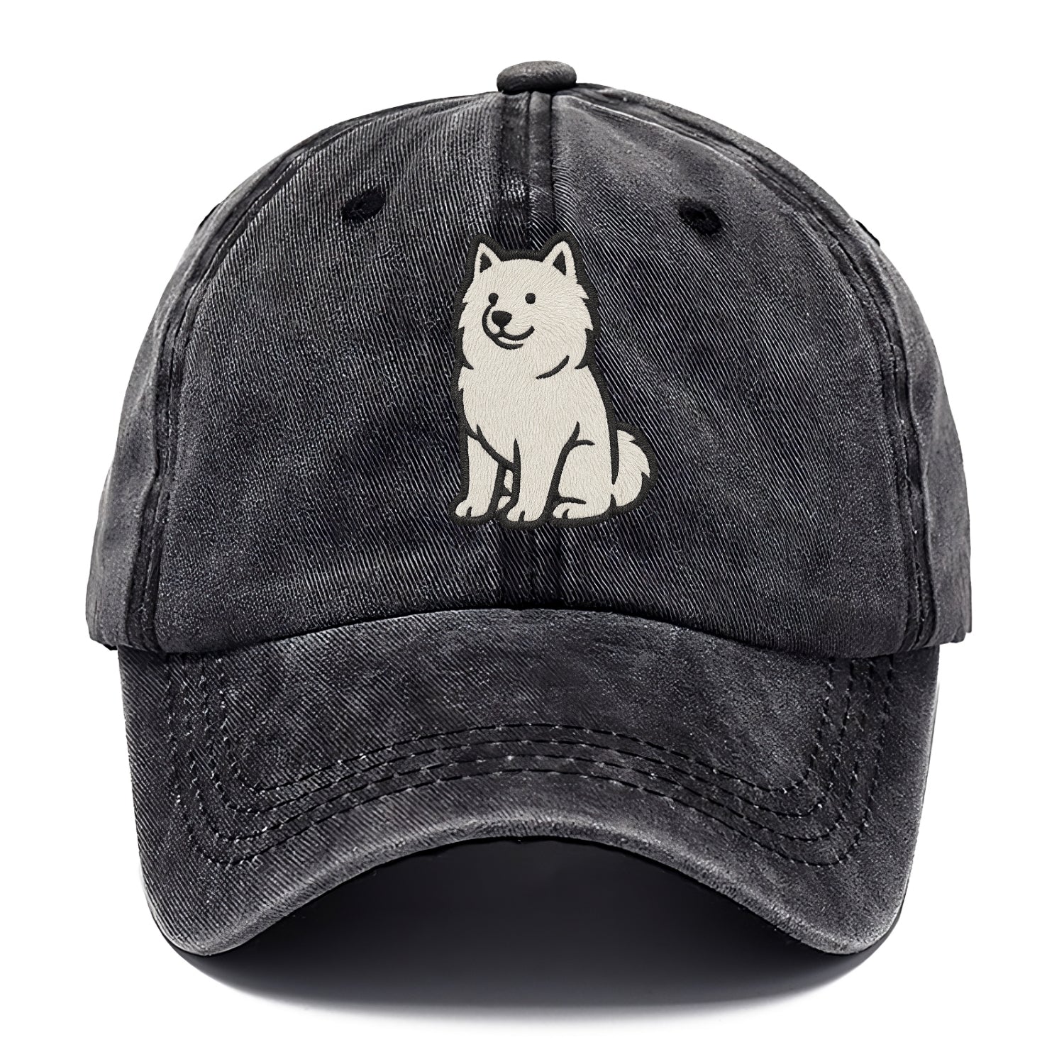 Samoyed - White fluffy embroidered desig Classic Cap - Graphite