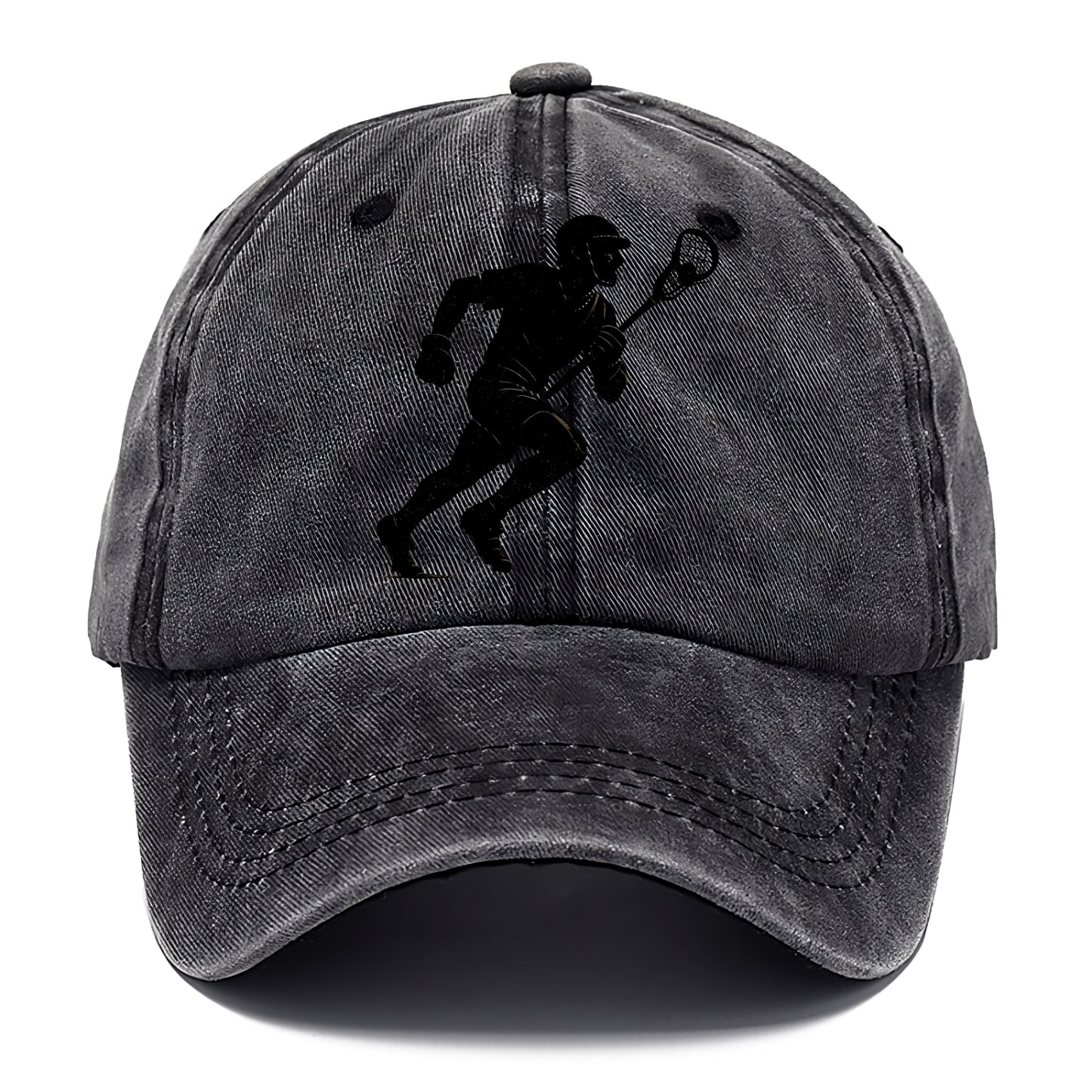 Lacrosse player cradling and running - Classic Cap - Graphite