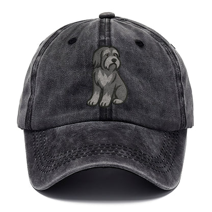 Bearded Collie - Gray shaggy coat embroidered pose - Classic Cap - Graphite