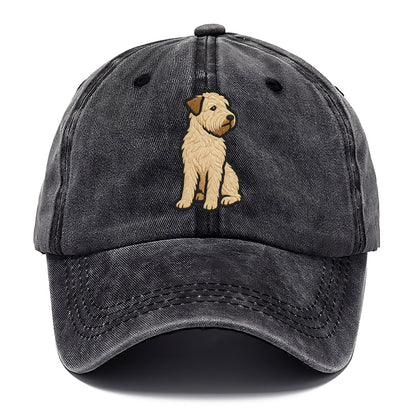 Soft Coated Wheaten Terrier - Light tan flowing coat embroidered pose - Classic Cap - Graphite