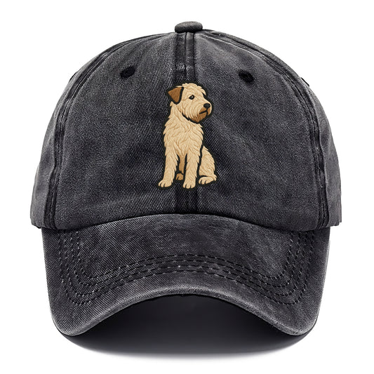 Soft Coated Wheaten Terrier - Light tan flowing coat embroidered pose - Classic Cap - Graphite