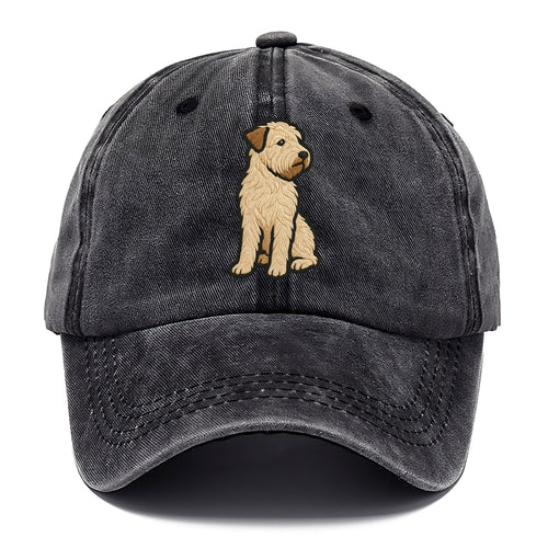 Soft Coated Wheaten Terrier - Light tan flowing coat embroidered pose - Classic Cap