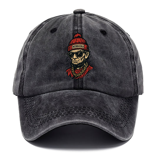 Lincoln Cornhusker wearing Nebraska bean - Classic Cap - Graphite