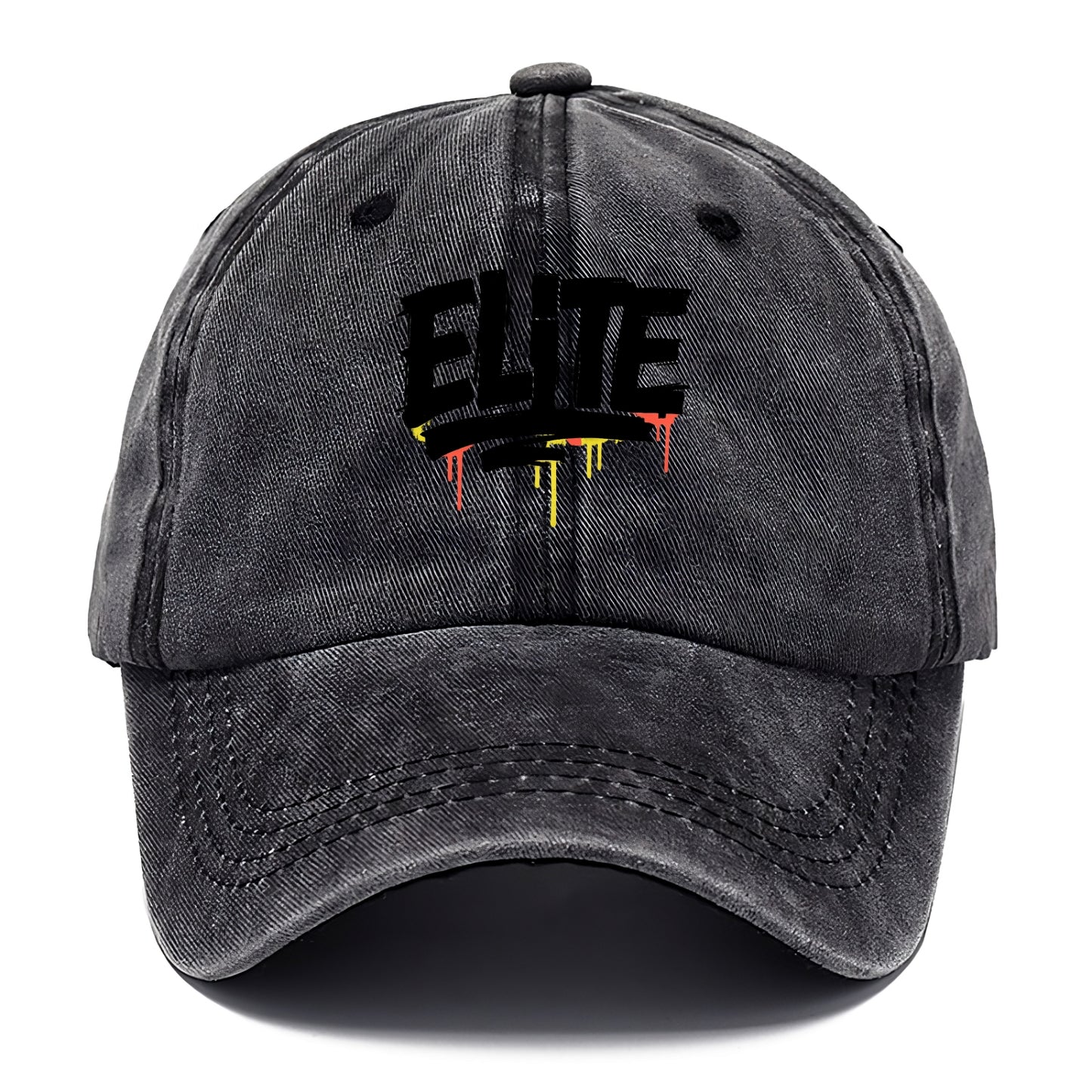 Bold typography design - "ELITE" - top tier, highest level - Classic Cap - Graphite