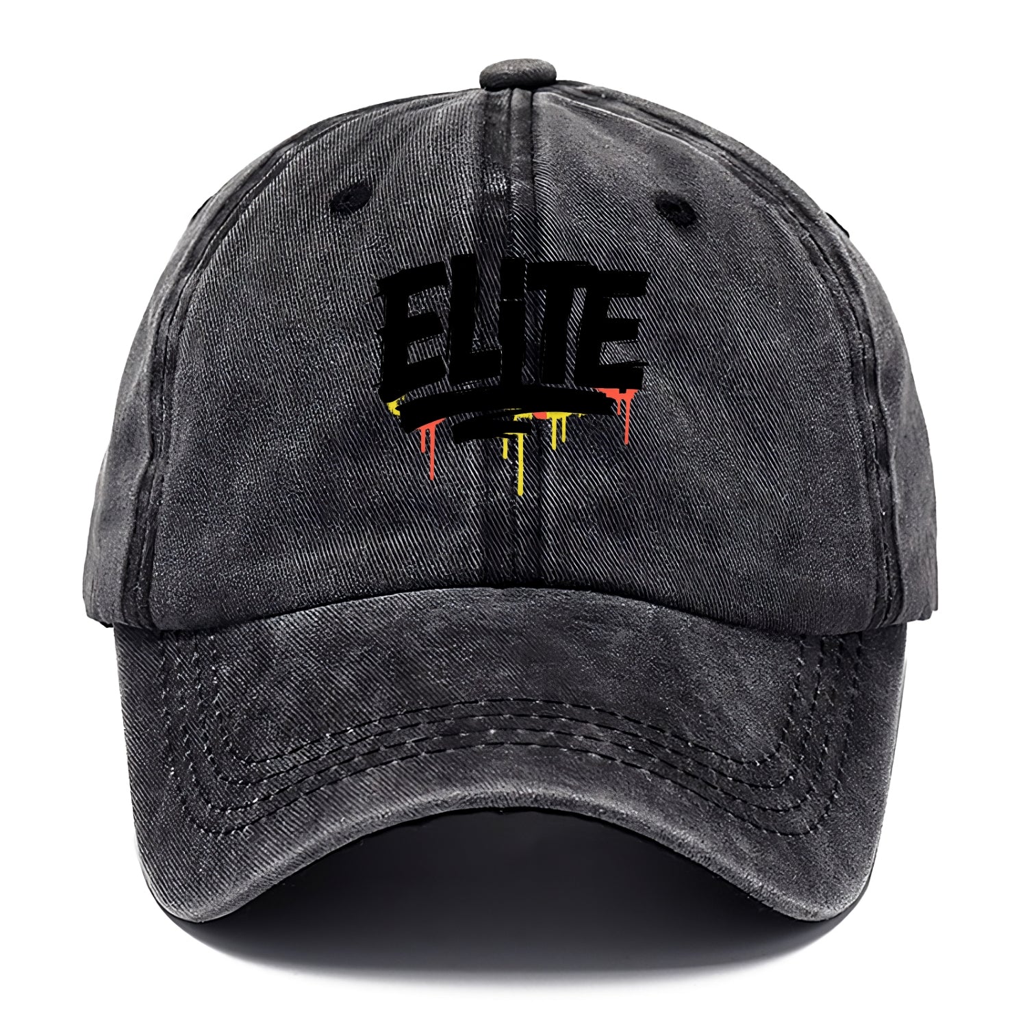 Bold typography design - "ELITE" - top tier, highest level - Classic Cap - Graphite