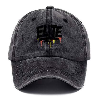 Bold typography design - "ELITE" - top tier, highest level - Classic Cap - Graphite