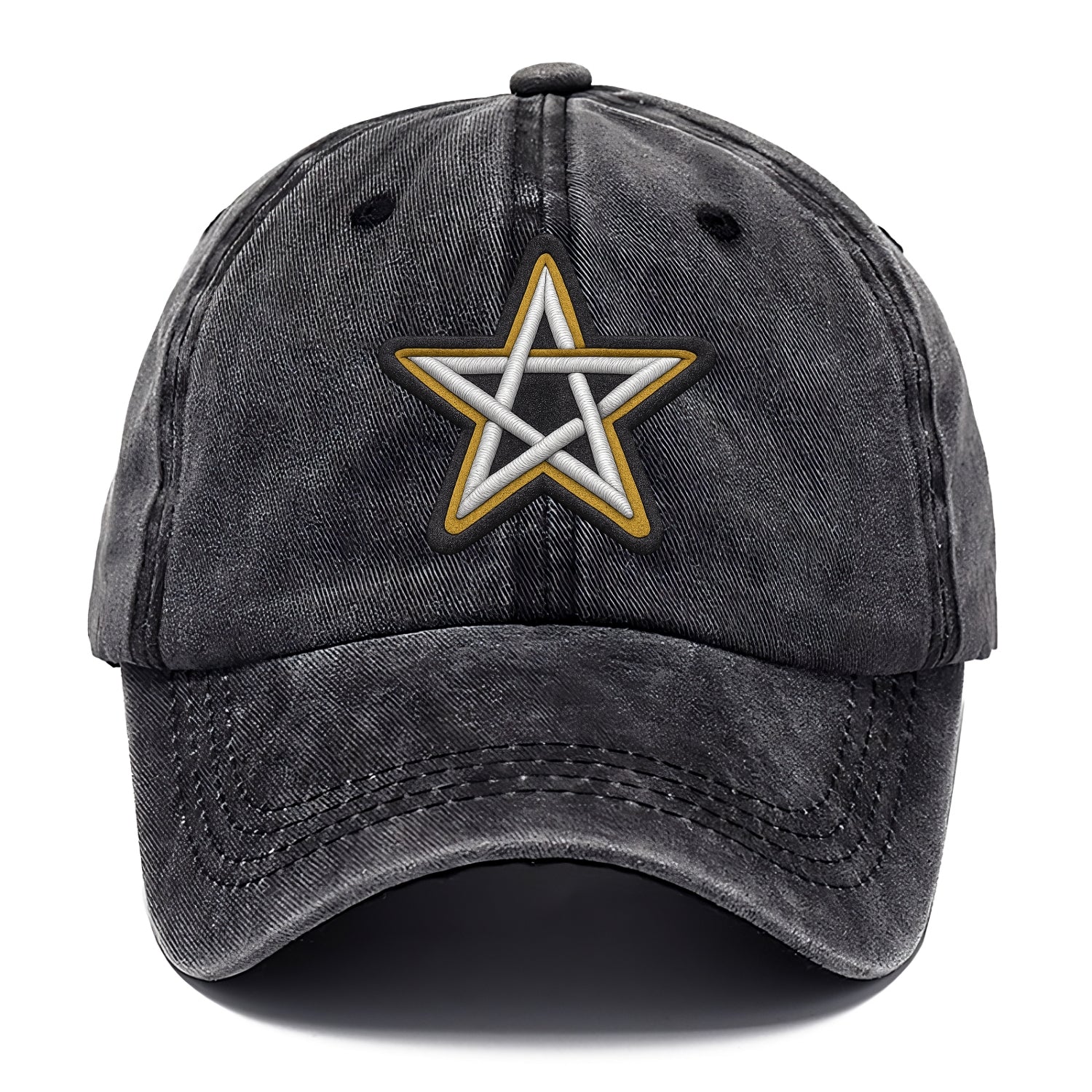 PENTAGRAM STAR - five point star in silver , protection - Classic Cap - Graphite