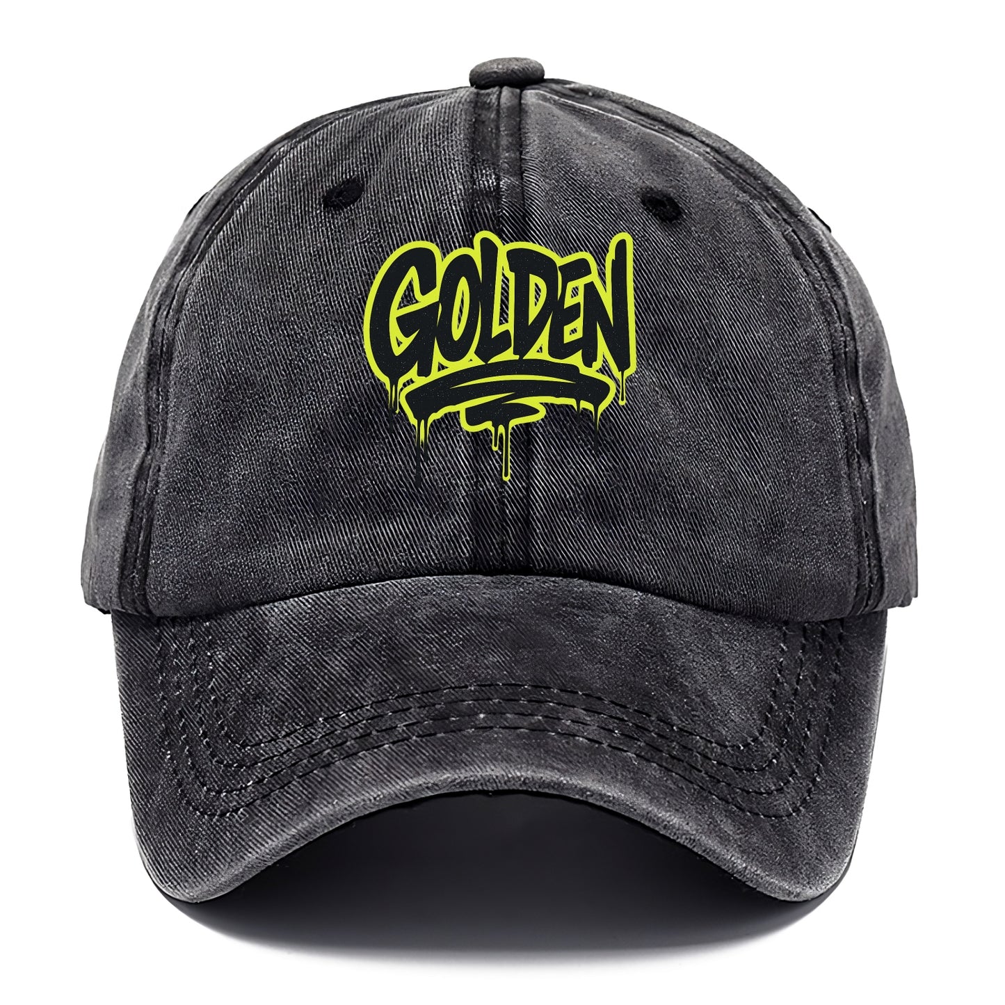 Bold typography design - "GOLDEN" - precious, valuable, excellent - Classic Cap - Graphite