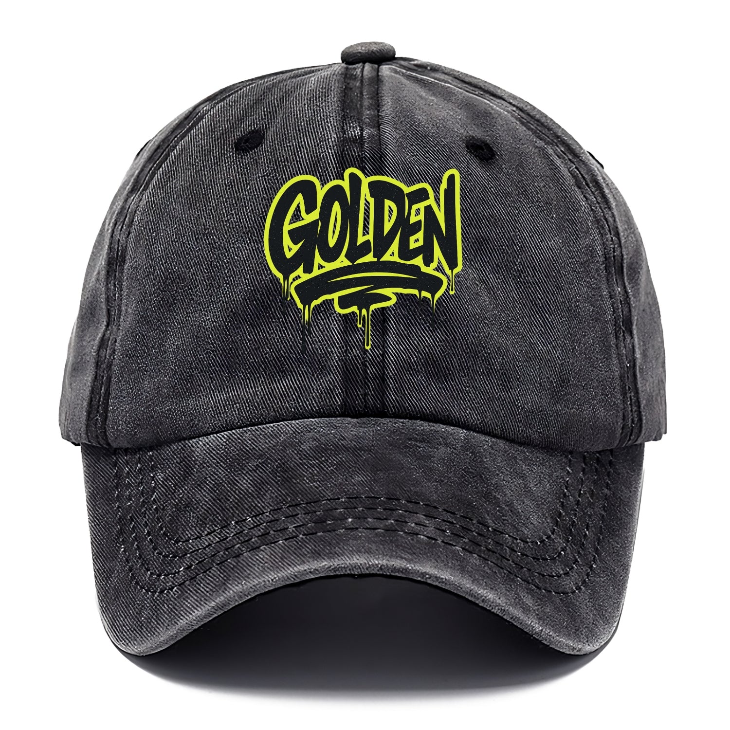 Bold typography design - "GOLDEN" - precious, valuable, excellent - Classic Cap - Graphite