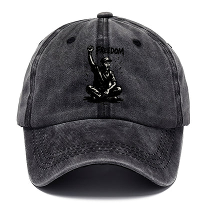 Sit-in protest figure - civil disobedience ink art - Classic Cap - Graphite