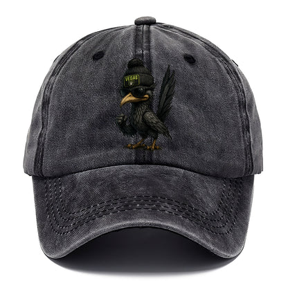 Vegas Roadrunner wearing Raiders beanie with neon patch and wayfarer sunglasses - Classic Cap - Graphite