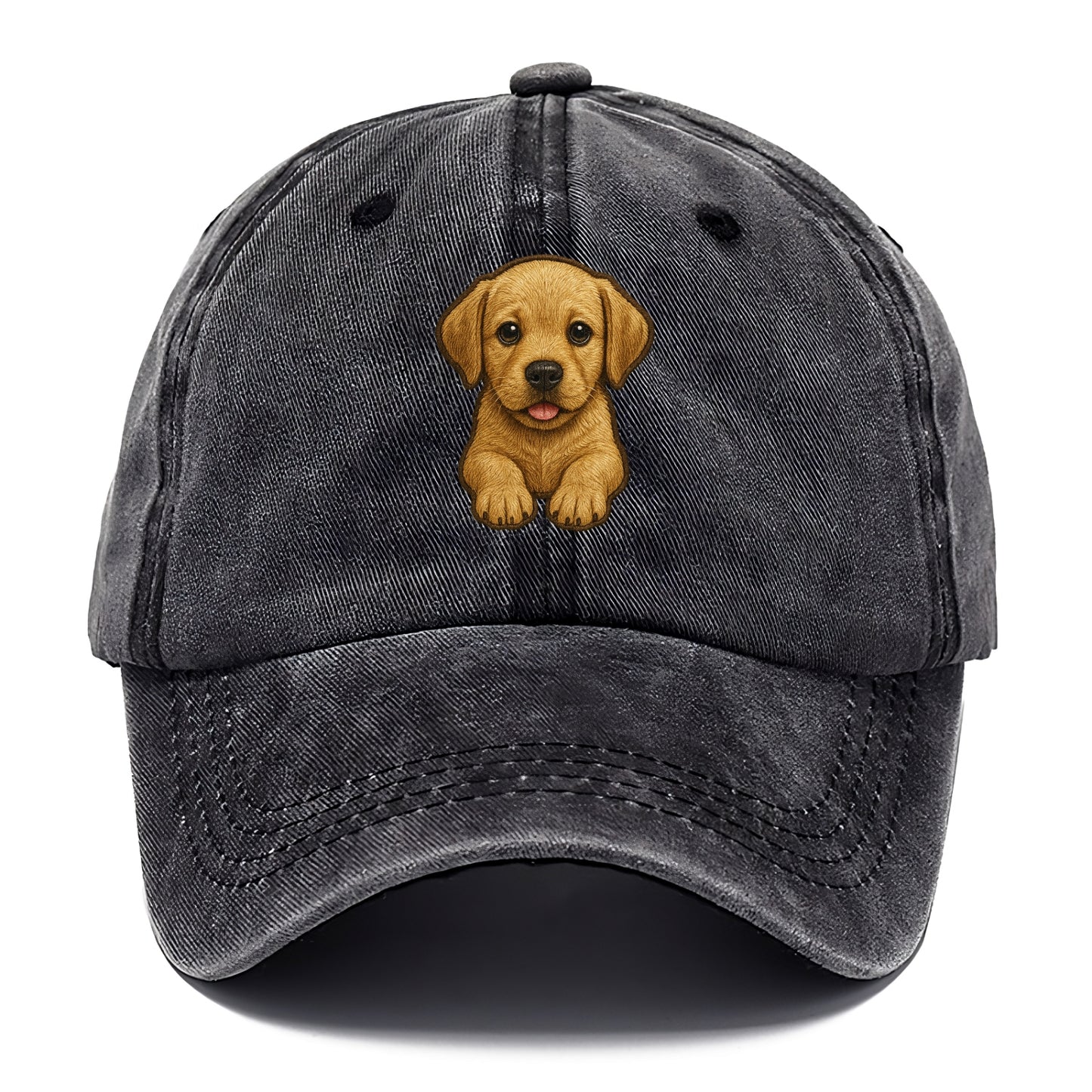 Baby Labrador Retriever Puppy - yellow/black/chocolate, soulful eyes, soft ears, - Classic Cap - Graphite
