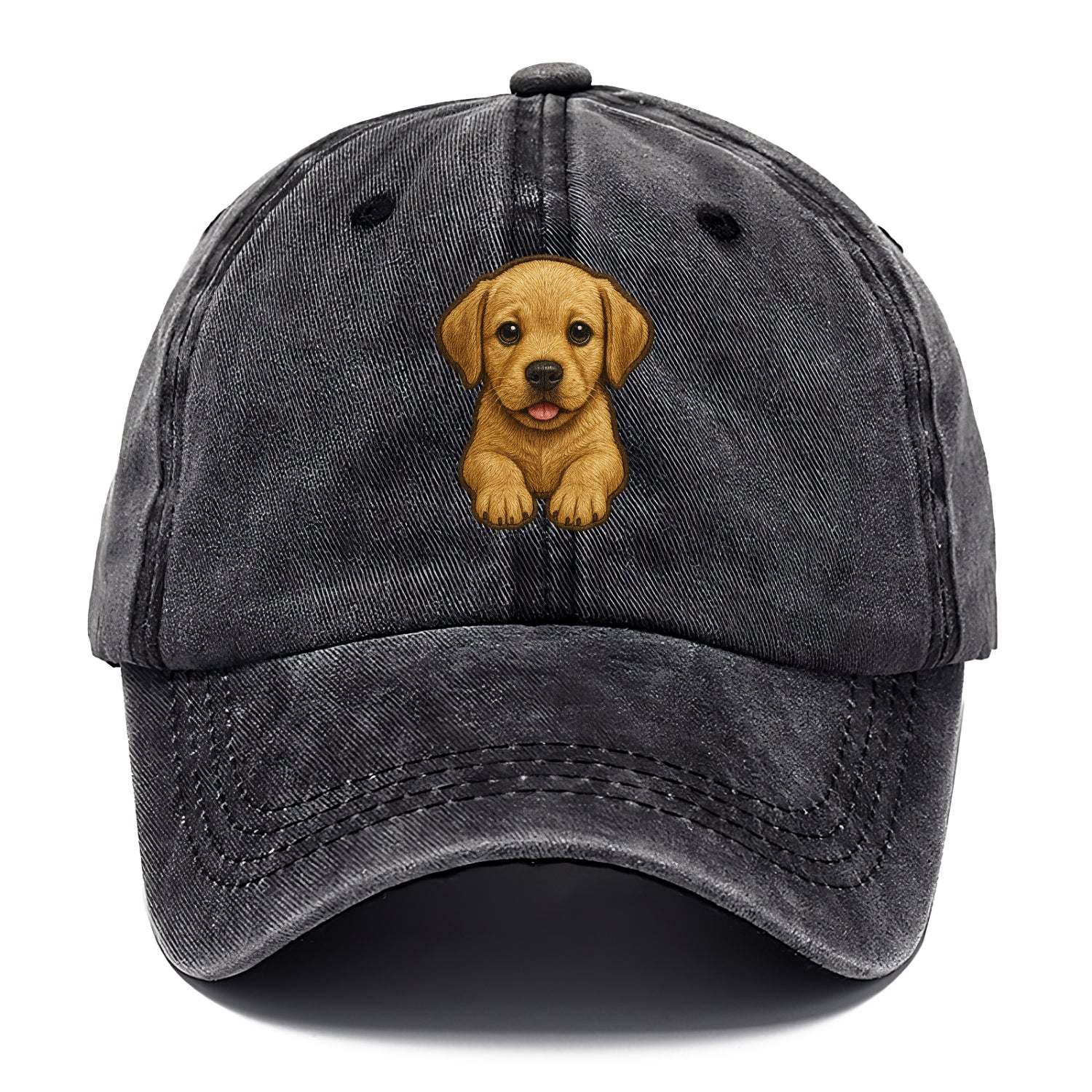Baby Labrador Retriever Puppy - yellow/black/chocolate, soulful eyes, soft ears, - Classic Cap - Graphite
