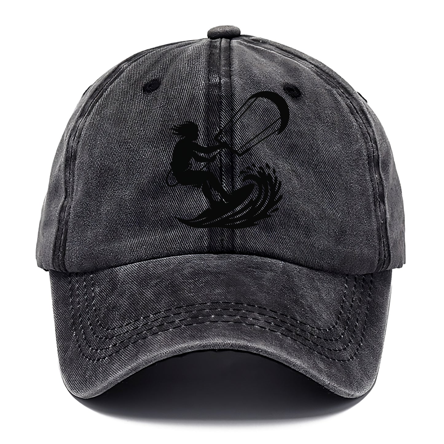Kite surfer riding wave - Classic Cap - Graphite